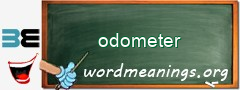 WordMeaning blackboard for odometer